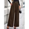 imagePRETTYGARDEN Womens Fall Wide Leg Trousers 2025 High Elastic Waist Loose Pleated Long Flowy Palazzo Work Pants with PocketsBrown