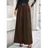 imagePRETTYGARDEN Womens Fall Wide Leg Trousers 2025 High Elastic Waist Loose Pleated Long Flowy Palazzo Work Pants with PocketsBrown
