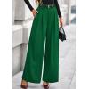imagePRETTYGARDEN Womens Fall Wide Leg Trousers 2025 High Elastic Waist Loose Pleated Long Flowy Palazzo Work Pants with PocketsGreen