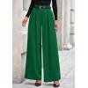 imagePRETTYGARDEN Womens Fall Wide Leg Trousers 2025 High Elastic Waist Loose Pleated Long Flowy Palazzo Work Pants with PocketsGreen