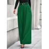 imagePRETTYGARDEN Womens Fall Wide Leg Trousers 2025 High Elastic Waist Loose Pleated Long Flowy Palazzo Work Pants with PocketsGreen