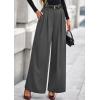 imagePRETTYGARDEN Womens Fall Wide Leg Trousers 2025 High Elastic Waist Loose Pleated Long Flowy Palazzo Work Pants with PocketsGrey