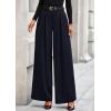 imagePRETTYGARDEN Womens Fall Wide Leg Trousers 2025 High Elastic Waist Loose Pleated Long Flowy Palazzo Work Pants with PocketsNavy