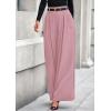 imagePRETTYGARDEN Womens Fall Wide Leg Trousers 2025 High Elastic Waist Loose Pleated Long Flowy Palazzo Work Pants with PocketsPink