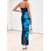 imagePRETTYGARDEN Womens Floral Maxi Dress Summer 2025 Sexy Spaghetti Strap Slip Bodycon Mesh Beach Vacation DressesFloral Dark Blue