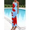 imagePRETTYGARDEN Womens Floral Maxi Dress Summer 2025 Sexy Spaghetti Strap Slip Bodycon Mesh Beach Vacation DressesLight Blue