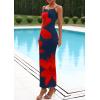 imagePRETTYGARDEN Womens Floral Maxi Dress Summer 2025 Sexy Spaghetti Strap Slip Bodycon Mesh Beach Vacation DressesNavy