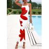 imagePRETTYGARDEN Womens Floral Maxi Dress Summer 2025 Sexy Spaghetti Strap Slip Bodycon Mesh Beach Vacation DressesWhite