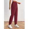 imagePRETTYGARDEN Womens Pants Dressy Casual 2025 Fall Elastic High Waisted Work Office Corduroy Trouser Slacks with PocketsWine Red