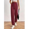 imagePRETTYGARDEN Womens Pants Dressy Casual 2025 Fall Elastic High Waisted Work Office Corduroy Trouser Slacks with PocketsWine Red