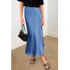imagePRETTYGARDEN Womens Satin Skirts Dressy Casual 2025 Fall High Waisted Cocktail Wedding Flowy Elegant A Line Midi SkirtBlue