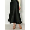 imagePRETTYGARDEN Womens Satin Skirts Dressy Casual 2025 Fall High Waisted Cocktail Wedding Flowy Elegant A Line Midi SkirtDark Army Green