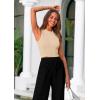 imagePRETTYGARDEN Womens Summer 2 Piece Loungewear Set Cropped Tank Top Wide Leg Sweatpants Tracksuit Casual OutfitsApricot Black