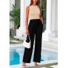 imagePRETTYGARDEN Womens Summer 2 Piece Loungewear Set Cropped Tank Top Wide Leg Sweatpants Tracksuit Casual OutfitsApricot Black