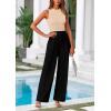 imagePRETTYGARDEN Womens Summer 2 Piece Loungewear Set Cropped Tank Top Wide Leg Sweatpants Tracksuit Casual OutfitsApricot Black