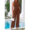 imagePRETTYGARDEN Womens Summer 2 Piece Loungewear Set Cropped Tank Top Wide Leg Sweatpants Tracksuit Casual OutfitsBrown