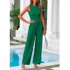 imagePRETTYGARDEN Womens Summer 2 Piece Loungewear Set Cropped Tank Top Wide Leg Sweatpants Tracksuit Casual OutfitsGreen