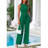 imagePRETTYGARDEN Womens Summer 2 Piece Loungewear Set Cropped Tank Top Wide Leg Sweatpants Tracksuit Casual OutfitsGreen