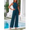 imagePRETTYGARDEN Womens Summer 2 Piece Loungewear Set Cropped Tank Top Wide Leg Sweatpants Tracksuit Casual OutfitsLake Blue