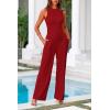 imagePRETTYGARDEN Womens Summer 2 Piece Loungewear Set Cropped Tank Top Wide Leg Sweatpants Tracksuit Casual OutfitsRed