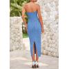 imagePRETTYGARDEN Womens Summer Maxi Dress Textured Bodycon Tube Off Shoulder Strapless Back Slit Long Party DressesLight Blue