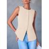 imagePRETTYGARDEN Womens Summer Suit Vest Tops 2025 Dressy Business Casual Sleeveless Button Down Trendy Fashion Blazer WaistcoatApricot