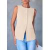 imagePRETTYGARDEN Womens Summer Suit Vest Tops 2025 Dressy Business Casual Sleeveless Button Down Trendy Fashion Blazer WaistcoatApricot