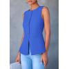 imagePRETTYGARDEN Womens Summer Suit Vest Tops 2025 Dressy Business Casual Sleeveless Button Down Trendy Fashion Blazer WaistcoatBlue