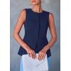 imagePRETTYGARDEN Womens Summer Suit Vest Tops 2025 Dressy Business Casual Sleeveless Button Down Trendy Fashion Blazer WaistcoatDark Blue