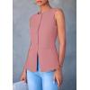 imagePRETTYGARDEN Womens Summer Suit Vest Tops 2025 Dressy Business Casual Sleeveless Button Down Trendy Fashion Blazer WaistcoatDark Pink