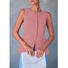 imagePRETTYGARDEN Womens Summer Suit Vest Tops 2025 Dressy Business Casual Sleeveless Button Down Trendy Fashion Blazer WaistcoatDark Pink
