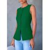 imagePRETTYGARDEN Womens Summer Suit Vest Tops 2025 Dressy Business Casual Sleeveless Button Down Trendy Fashion Blazer WaistcoatGreen