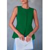 imagePRETTYGARDEN Womens Summer Suit Vest Tops 2025 Dressy Business Casual Sleeveless Button Down Trendy Fashion Blazer WaistcoatGreen