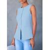 imagePRETTYGARDEN Womens Summer Suit Vest Tops 2025 Dressy Business Casual Sleeveless Button Down Trendy Fashion Blazer WaistcoatLight Blue