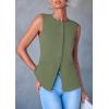 imagePRETTYGARDEN Womens Summer Suit Vest Tops 2025 Dressy Business Casual Sleeveless Button Down Trendy Fashion Blazer WaistcoatLight Green