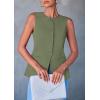 imagePRETTYGARDEN Womens Summer Suit Vest Tops 2025 Dressy Business Casual Sleeveless Button Down Trendy Fashion Blazer WaistcoatLight Green