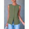 imagePRETTYGARDEN Womens Summer Suit Vest Tops 2025 Dressy Business Casual Sleeveless Button Down Trendy Fashion Blazer WaistcoatLight Green