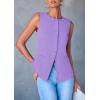 imagePRETTYGARDEN Womens Summer Suit Vest Tops 2025 Dressy Business Casual Sleeveless Button Down Trendy Fashion Blazer WaistcoatLight Purple