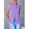 imagePRETTYGARDEN Womens Summer Suit Vest Tops 2025 Dressy Business Casual Sleeveless Button Down Trendy Fashion Blazer WaistcoatLight Purple