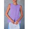 imagePRETTYGARDEN Womens Summer Suit Vest Tops 2025 Dressy Business Casual Sleeveless Button Down Trendy Fashion Blazer WaistcoatLight Purple