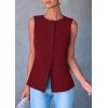 imagePRETTYGARDEN Womens Summer Suit Vest Tops 2025 Dressy Business Casual Sleeveless Button Down Trendy Fashion Blazer WaistcoatRed