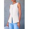 imagePRETTYGARDEN Womens Summer Suit Vest Tops 2025 Dressy Business Casual Sleeveless Button Down Trendy Fashion Blazer WaistcoatWhite