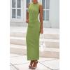 imagePRETTYGARDEN Womens Summer Wedding Guest Dresses 2025 Sleeveless Ruched Bodycon Fitted Maxi Long Cocktail Dress with SlitGreen