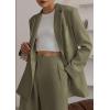 imagePRETTYGARDEN Womens Two Piece Outfits Dressy Blazer Jacket Wide Leg Pants 2025 Fall Business Casual Office Work Suit SetsArmy Green