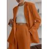 imagePRETTYGARDEN Womens Two Piece Outfits Dressy Blazer Jacket Wide Leg Pants 2025 Fall Business Casual Office Work Suit SetsBrown