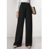 imagePRETTYGARDEN Womens Wide Leg Dress Pants 2025 Business Casual Flowy Work Palazzo Pants High Waisted Slacks TrousersBlack