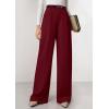 imagePRETTYGARDEN Womens Wide Leg Dress Pants 2025 Business Casual Flowy Work Palazzo Pants High Waisted Slacks TrousersBurgundy