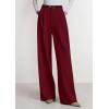 imagePRETTYGARDEN Womens Wide Leg Dress Pants 2025 Business Casual Flowy Work Palazzo Pants High Waisted Slacks TrousersBurgundy