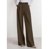 imagePRETTYGARDEN Womens Wide Leg Dress Pants 2025 Business Casual Flowy Work Palazzo Pants High Waisted Slacks TrousersCoffee