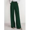 imagePRETTYGARDEN Womens Wide Leg Dress Pants 2025 Business Casual Flowy Work Palazzo Pants High Waisted Slacks TrousersDark Green